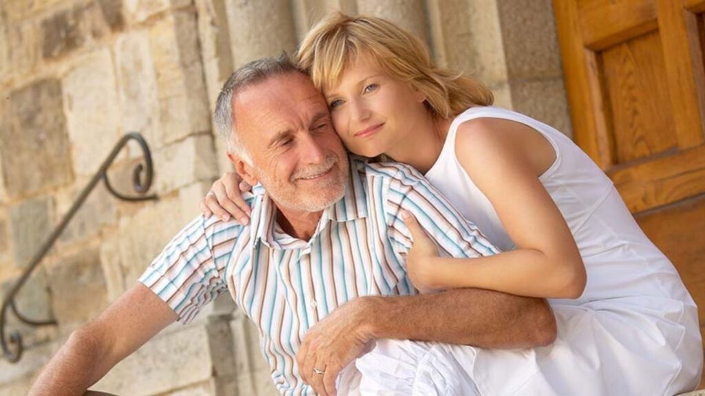 older man with young woman