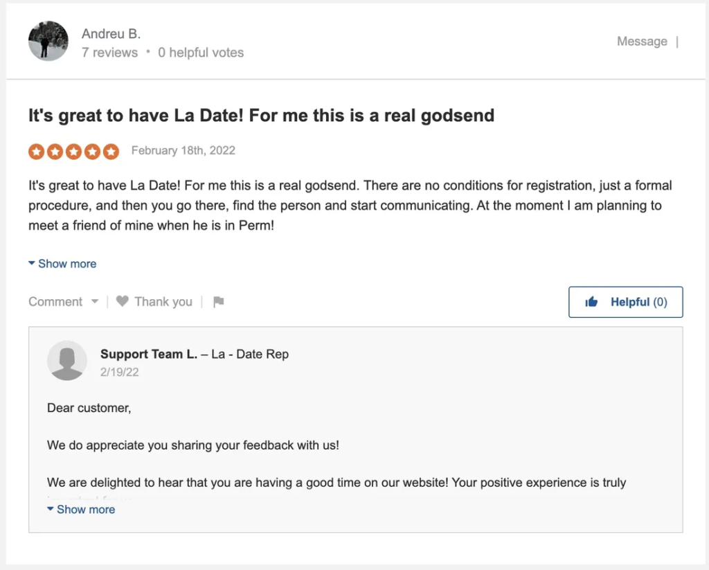 ladate user review