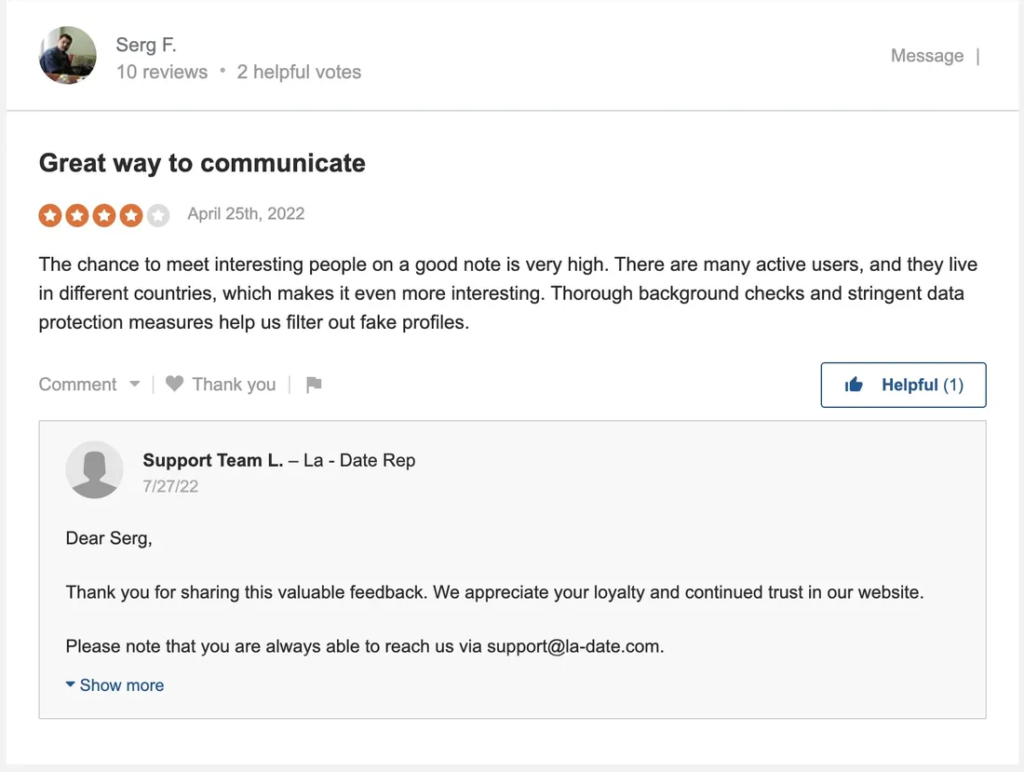 ladate user review