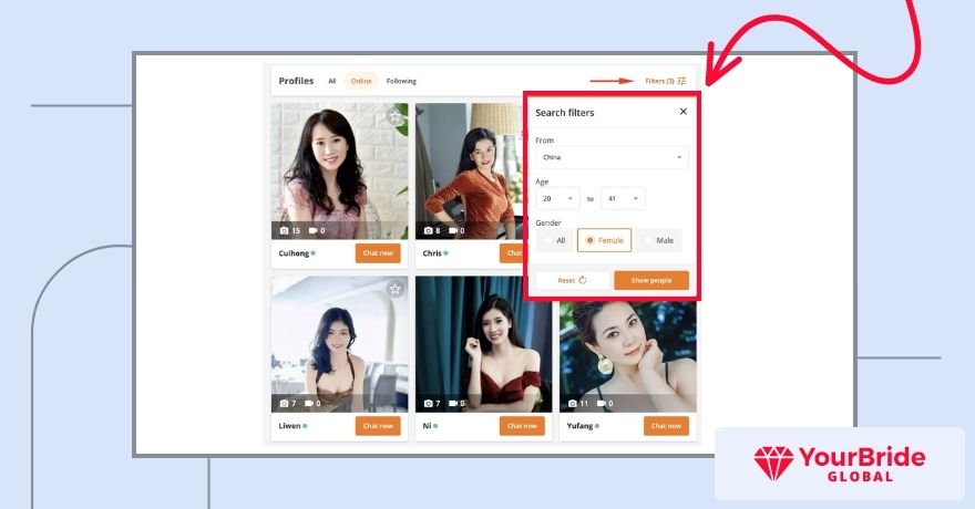 asianmelodies search filters