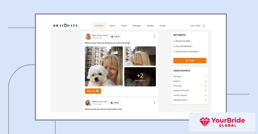 bravodate interface