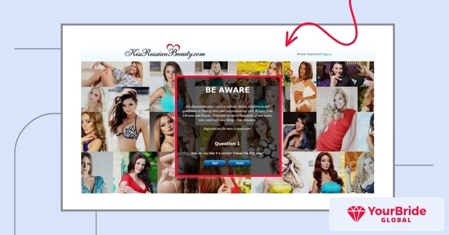 kissrussianbeauty sign up