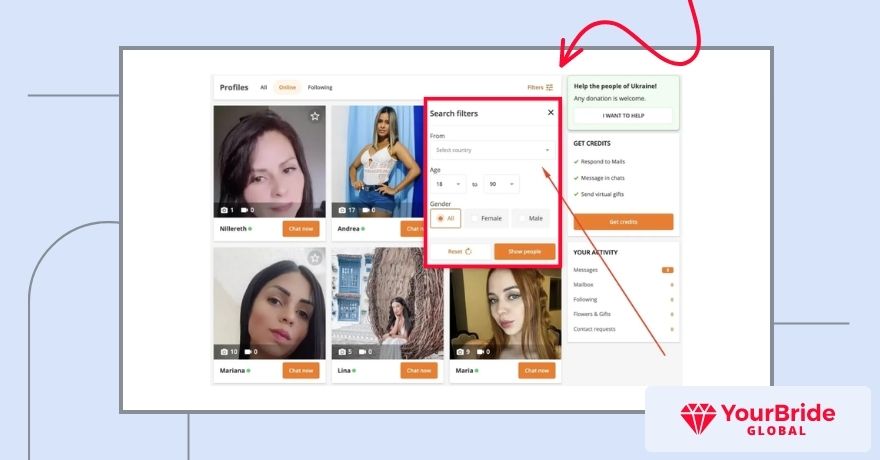la-date search filters