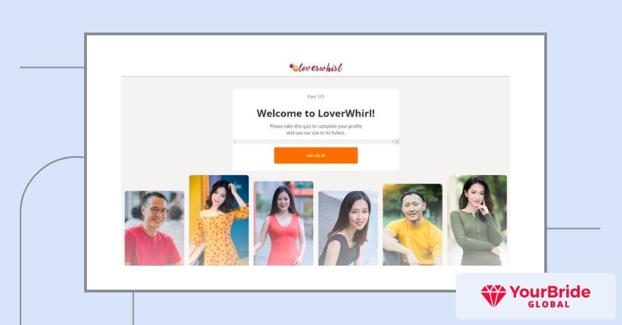 loverwhirl welcome page