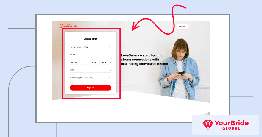 Registration form LoveSwans