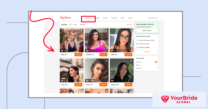 Search filters LoveSwans