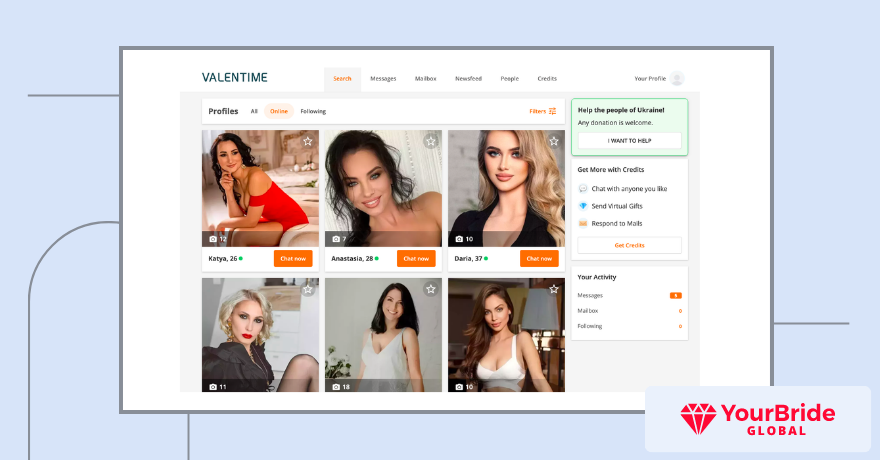 Site interface ValenTime