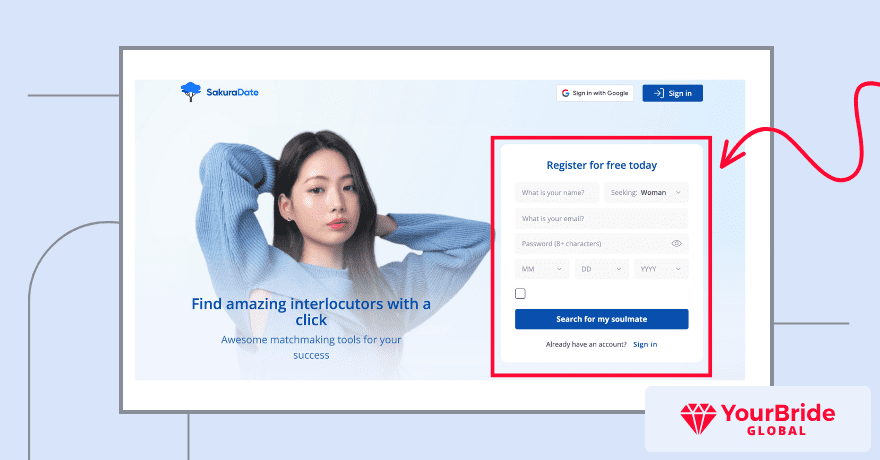 Registration form sakuradate